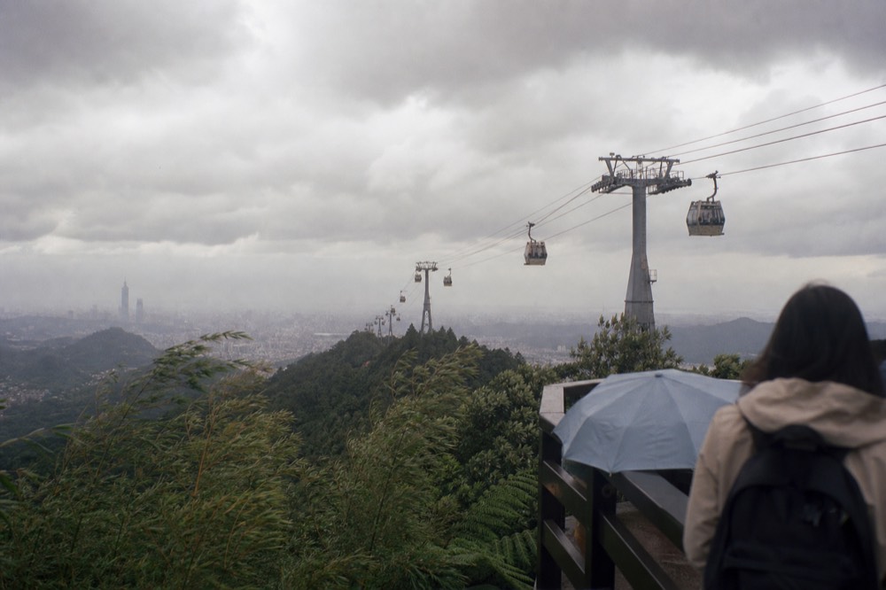 Sky Green observation deck at Maokong Station with city view, no text, no logos, no people